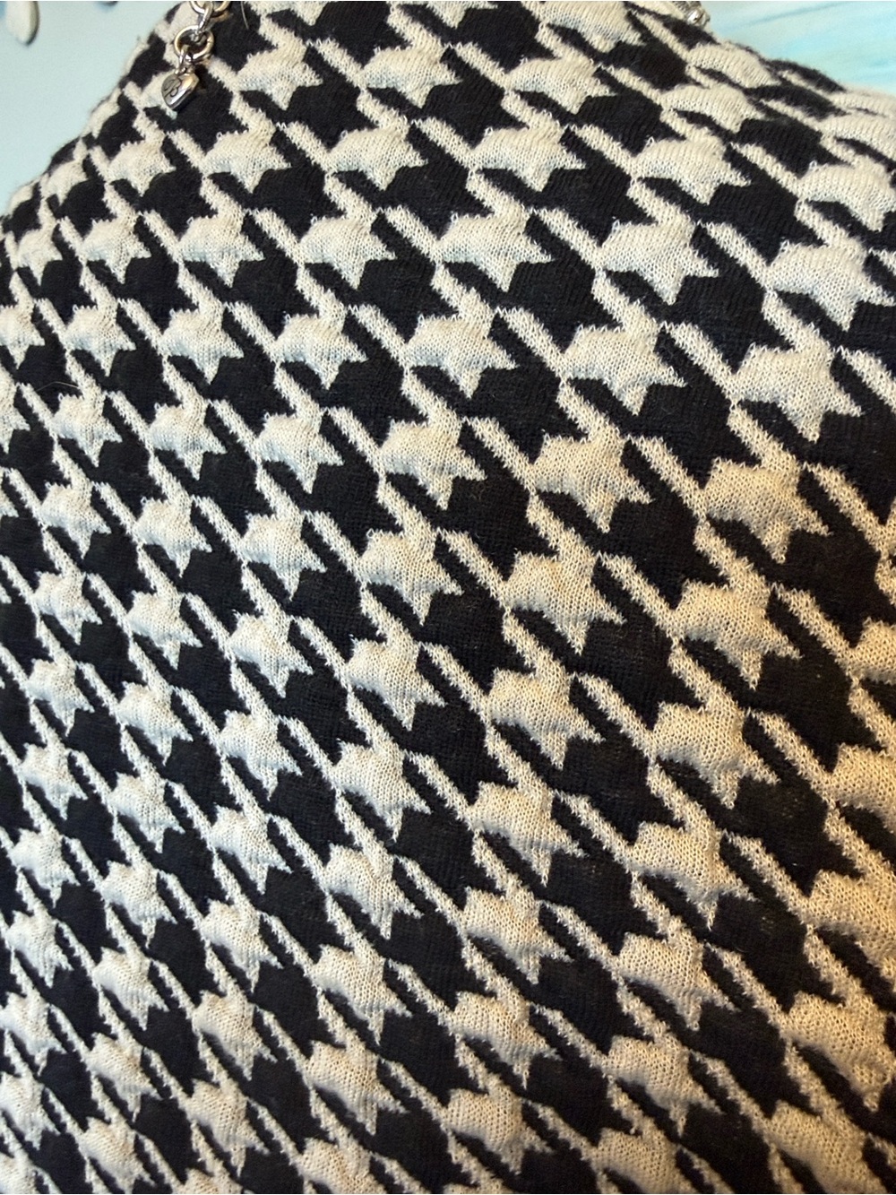 Gilli Black & Cream Houndstooth Button Jacket - Picture 6 of 7